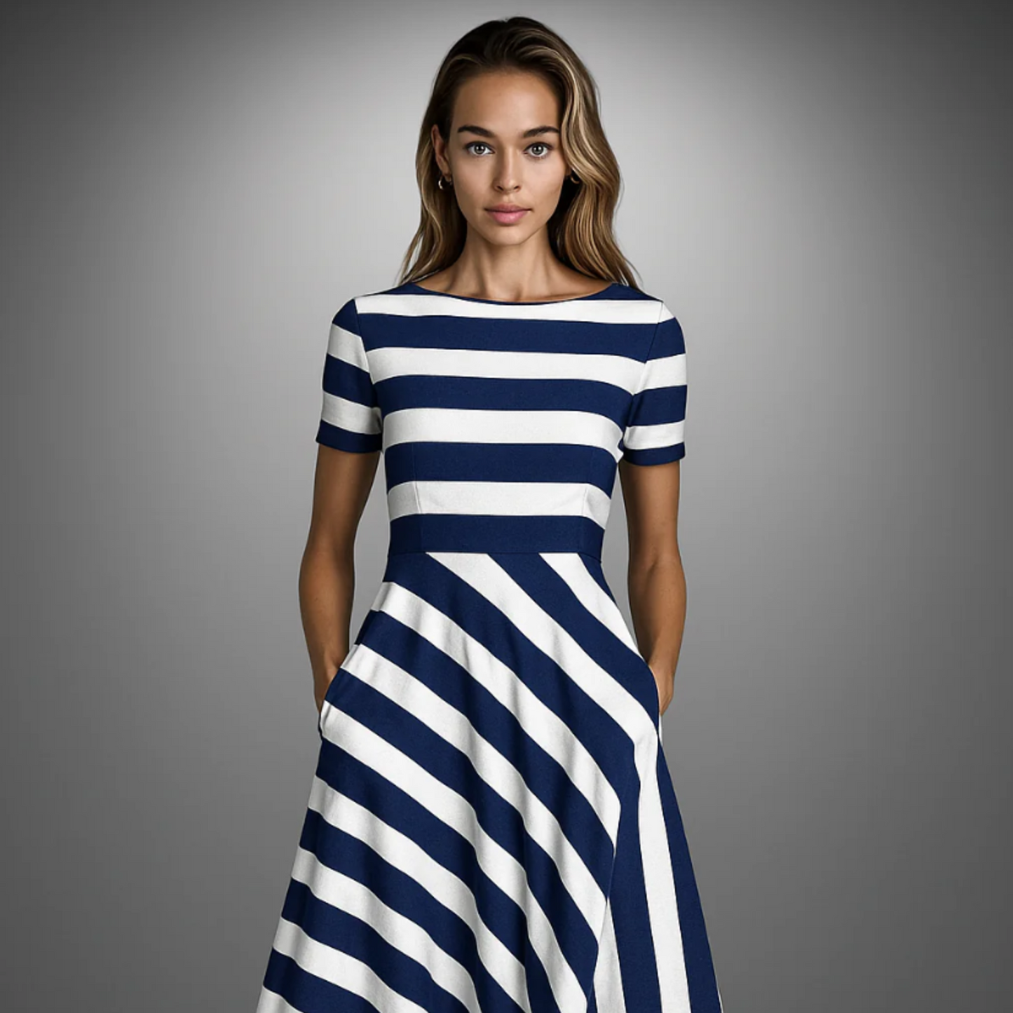 Rosa™ | Vestido ligero con rayas sutiles