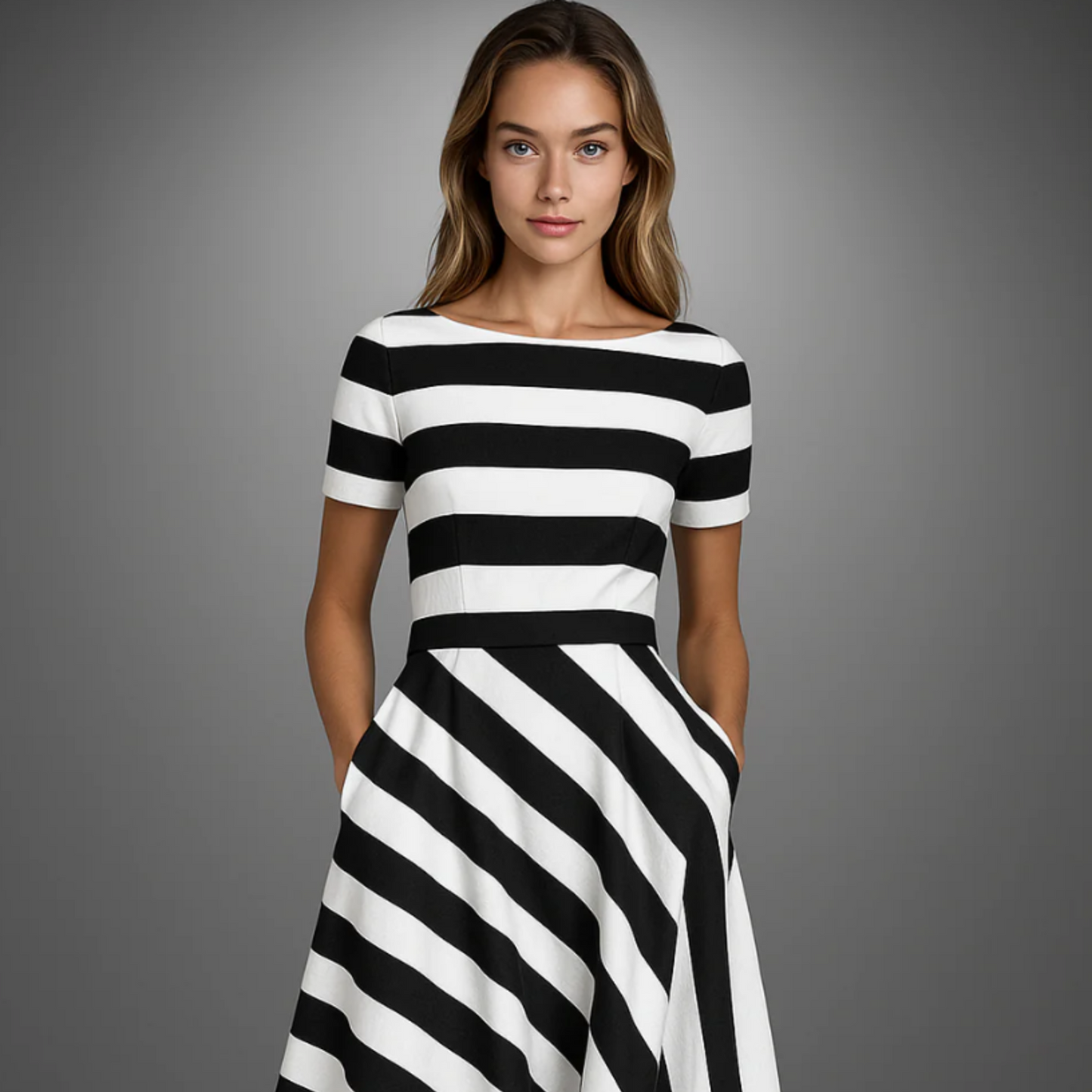Rosa™ | Vestido ligero con rayas sutiles