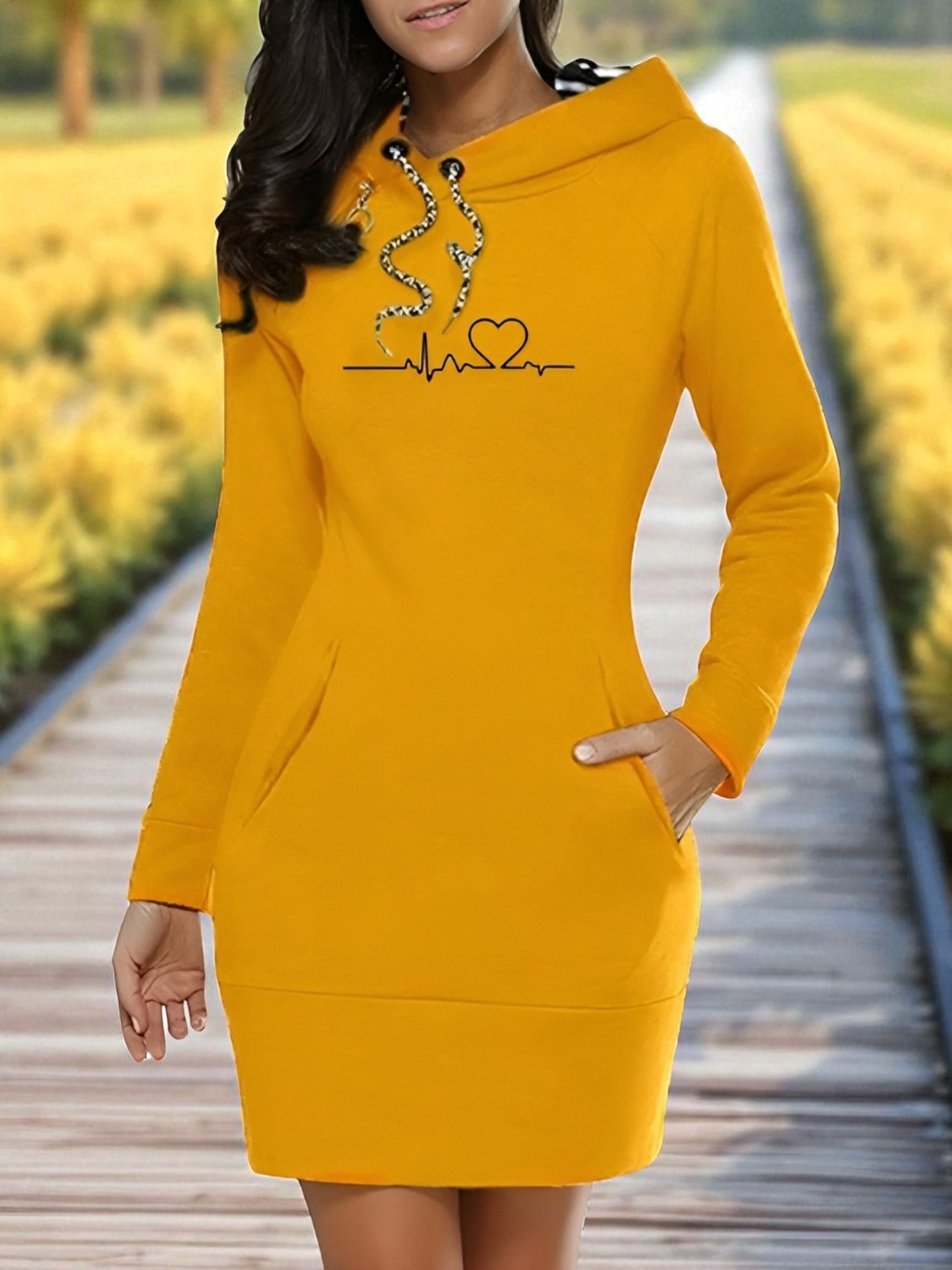 Luna™ | Vestido de lana estampado
