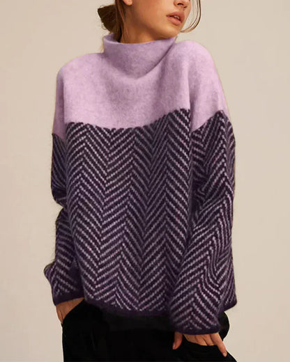 Olivia™ | Jersey de cuello alto de algodón