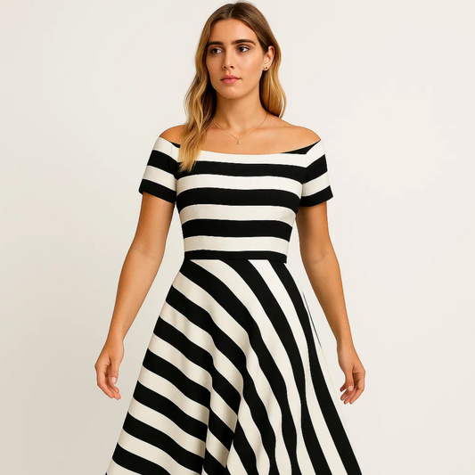 Rosa™ | Vestido ligero con rayas sutiles