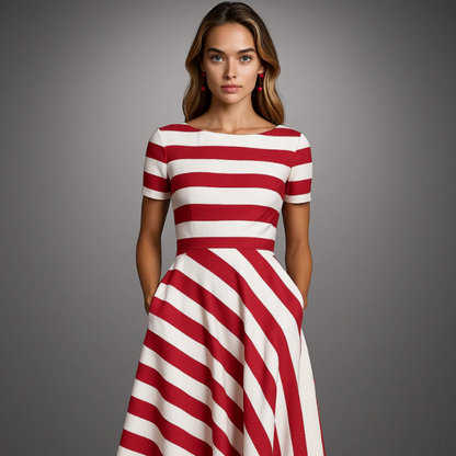 Rosa™ | Vestido ligero con rayas sutiles
