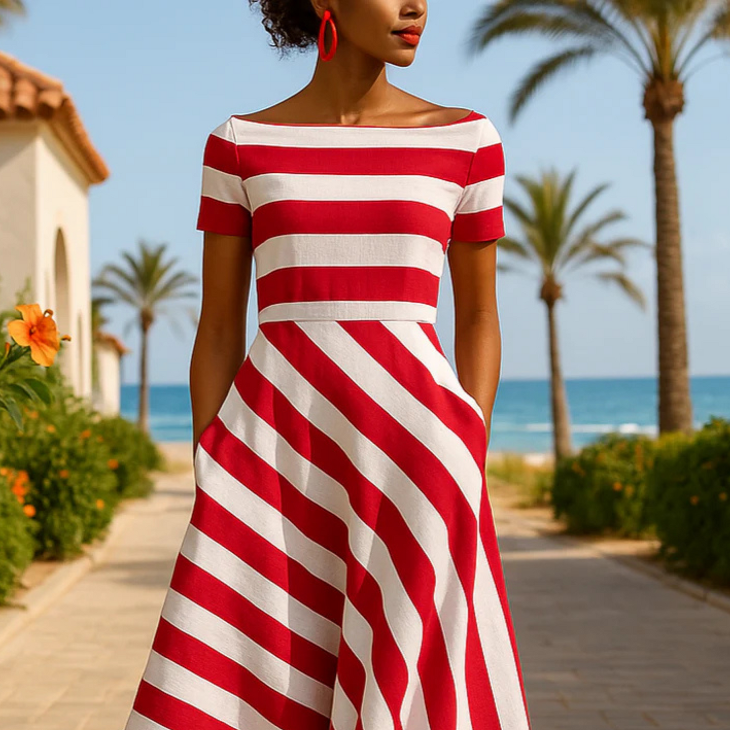 Rosa™ | Vestido ligero con rayas sutiles